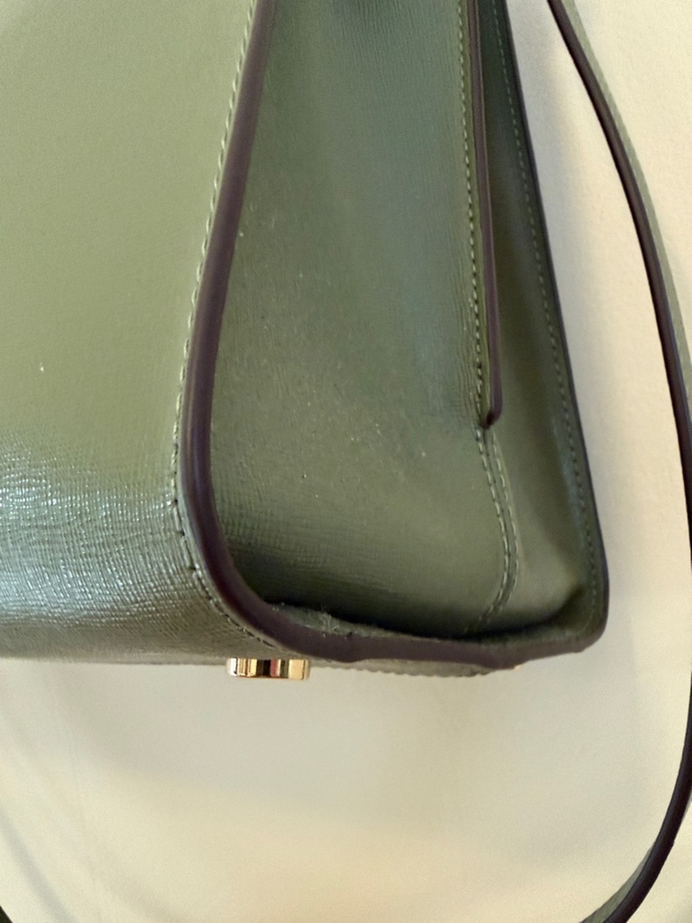 ๐ NWOT ๐ kate spade Forest Green Leather Satchel with Removable Strap - Picture 9 of 14